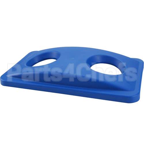 2692-88(BLUE) Compatible Rubbermaid Recycling Can Lid/Top Blue, Bottles And Cans