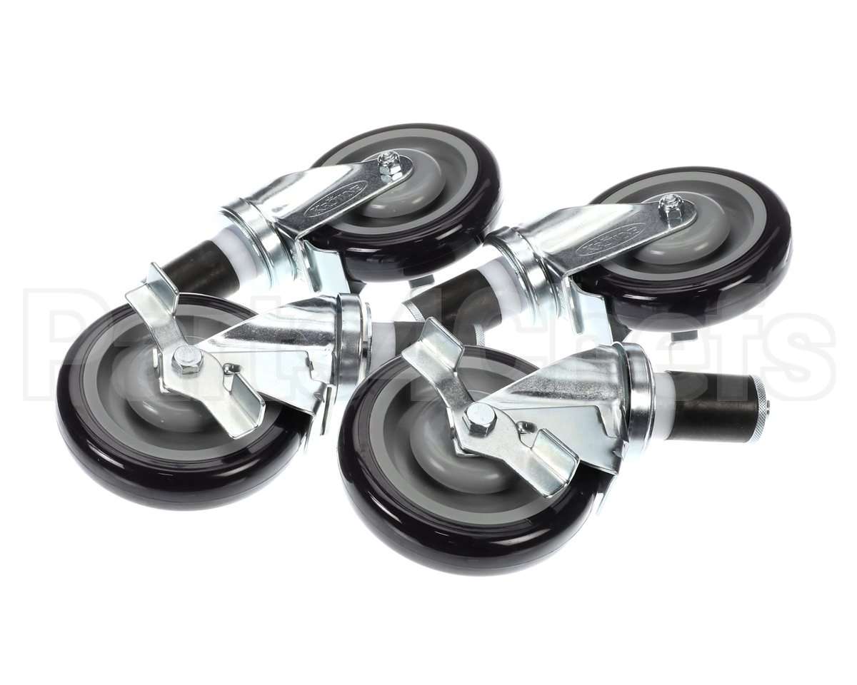 28-124S Krowne Set Of 1-1/2" Stem Caster With 5" Lockin