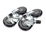 28-124S Krowne Set Of 1-1/2" Stem Caster With 5" Lockin