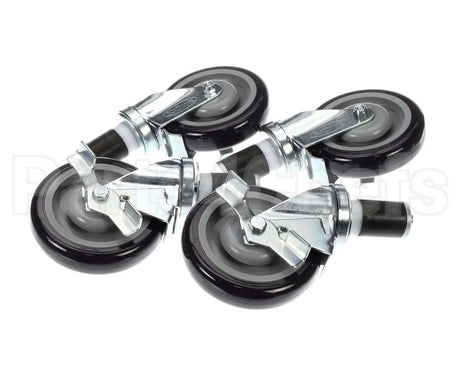 28-124S Krowne Set Of 1-1/2" Stem Caster With 5" Lockin