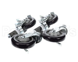 28-124S Krowne Set Of 1-1/2" Stem Caster With 5" Lockin