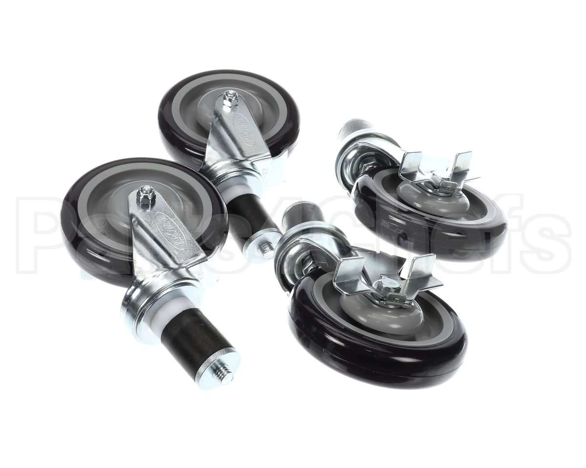 28-124S Krowne Set Of 1-1/2" Stem Caster With 5" Lockin