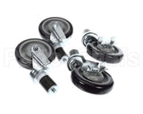 28-124S Krowne Set Of 1-1/2" Stem Caster With 5" Lockin