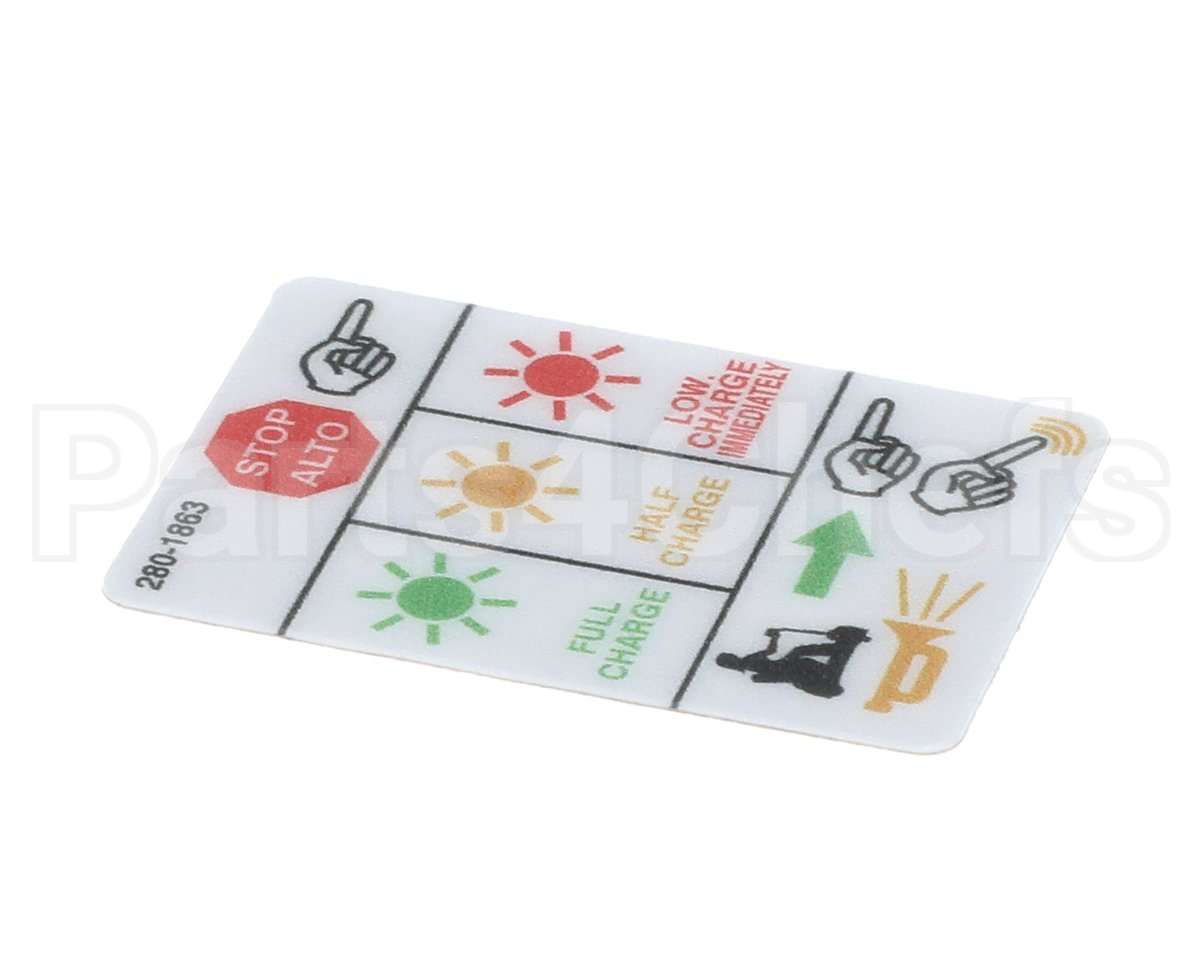 280-1863 Mart Cart Decal: Rocker Swt, 3G Intelli, Eng/Span