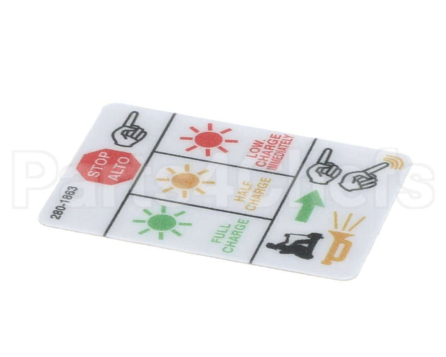 280-1863 Mart Cart Decal: Rocker Swt, 3G Intelli, Eng/Span