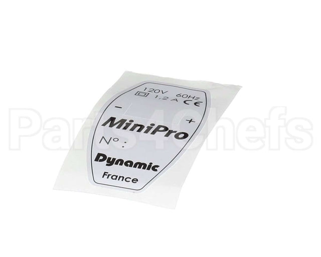 2853 Dynamic Mixer Id Label (230V)
