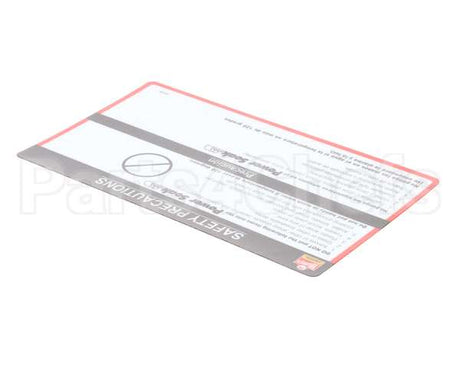 29595 Power Soak Systems Decal - Wendy's Safety Precaut