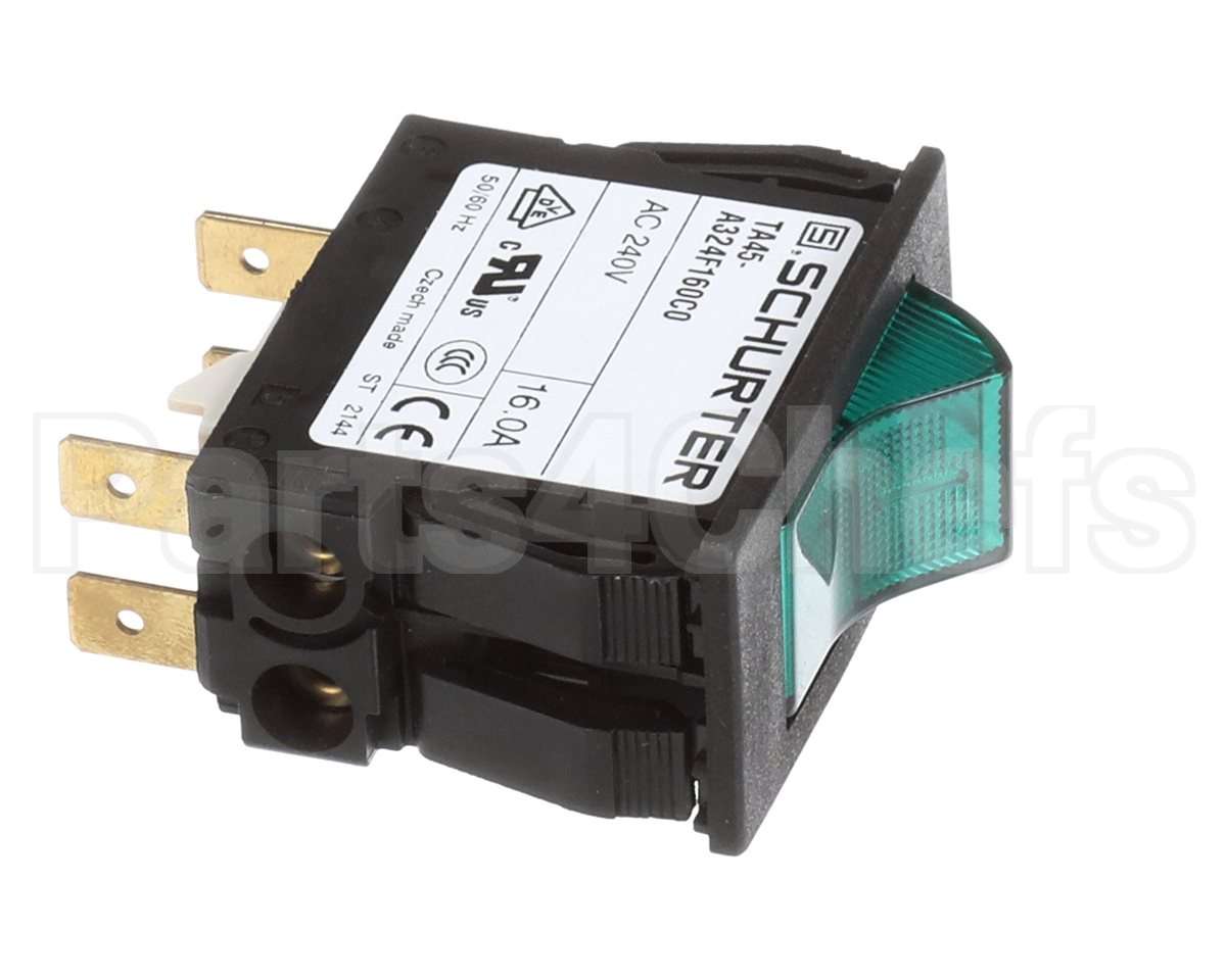2E-1300220 Bakers Pride Switch;Rocker Dpst Green 16 Am