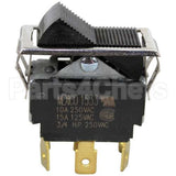 2E-45651 Compatible Star Switch, On/Off Black Rocker