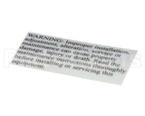 2M-Z1280 Star Label-Warning