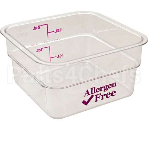2SFSCW-441 Compatible Cambro 2 Qt Camsquare Container Allergen-Free Storage
