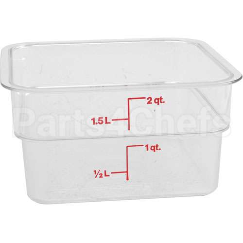 2SFSCW Compatible Cambro Container Sq Clear 2Qt