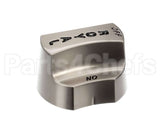 3095 Royal Range Nickel Plate Knob W/Black Letters