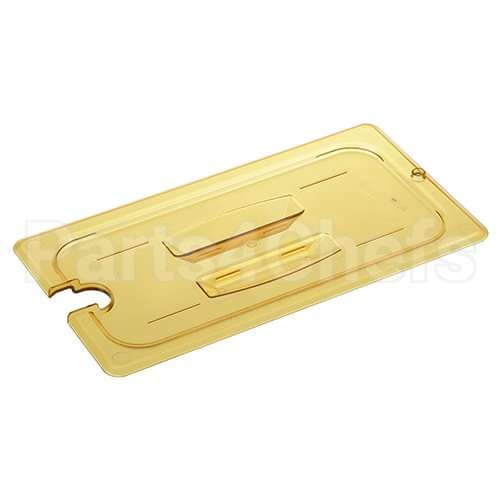 30HPCHN150 Compatible Cambro Lid Hot 1/3 Notched-150 Amber
