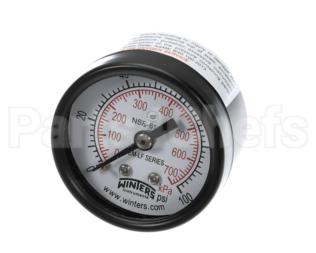 310-00038 Grindmaster Cecilware Pressure Gauge 60 Psi