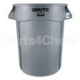 3200GY Compatible Rubbermaid Trash Can-32Gal Rnd Gray