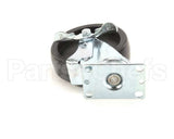 32192 Silver King Caster Plate 5In Wh/6 1/4 Th W/ Lock