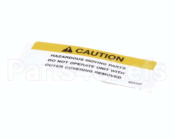 324107 Stoelting Decal Caution Moving Parts