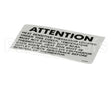 324594 Stoelting Decal Attention Heat Sensitive