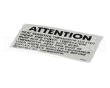 324594 Stoelting Decal Attention Heat Sensitive
