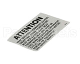 324594 Stoelting Decal Attention Heat Sensitive