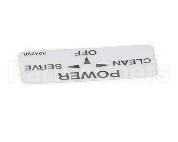 324798 Stoelting Decal; Clean/Off/Serve