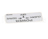 324798 Stoelting Decal; Clean/Off/Serve