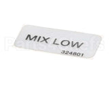 324801 Stoelting Decal; Mix Low