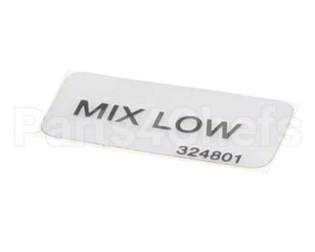 324801 Stoelting Decal; Mix Low
