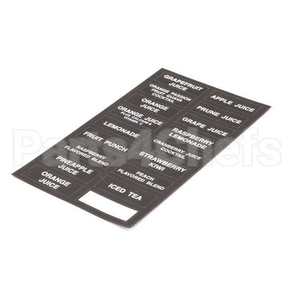 32861.0000 Compatible Bunn Decal, Flavors-Juice Dispenser