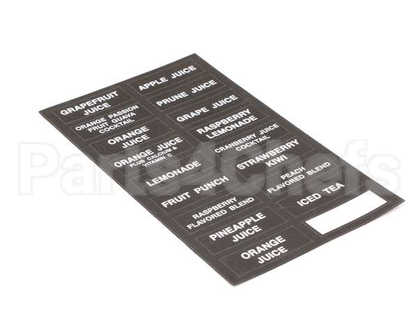 32861.0000 Bunn Decal, Flavors-Juice Dispenser