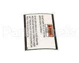 33448 Henny Penny Label-Drain Pan Warning