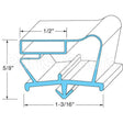 341-60005-00 Compatible Traulsen Door Gasket - 23-1/2" X 23-1/2"