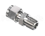 359-00233 Grindmaster Cecilware Adapter 3/8"Comp X 1/4"Mpt Ss