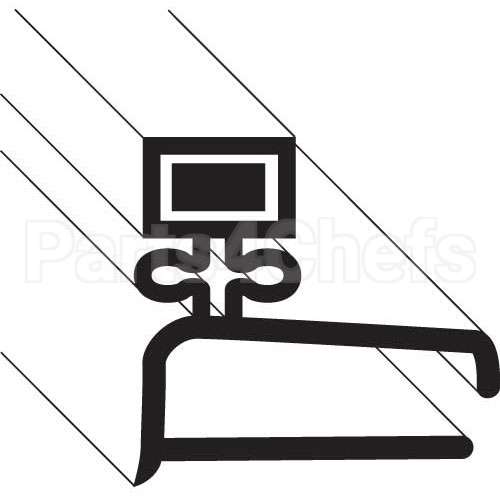 3722 Compatible Norlake Lh Gasket Door 36 X 78