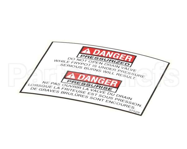 37529 Henny Penny Label - Bi-Ling Drain Valve
