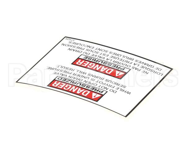37529 Henny Penny Label - Bi-Ling Drain Valve