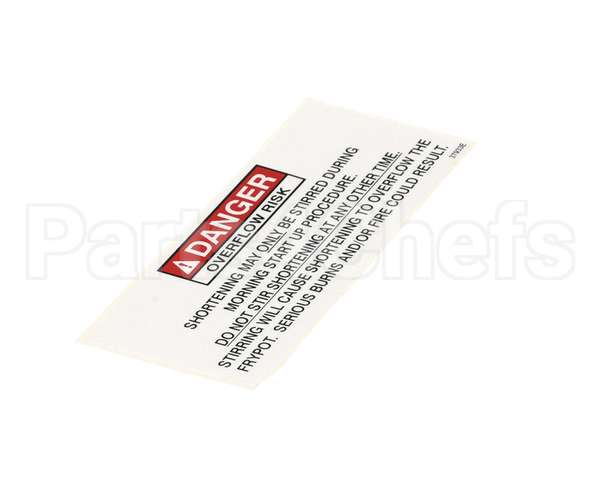 37933 Henny Penny Label-Danger Stirring