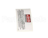 37989 Henny Penny Label-Danger Stirring Fre