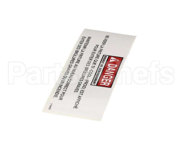 37990 Henny Penny Label - Danger Shortening, Fre