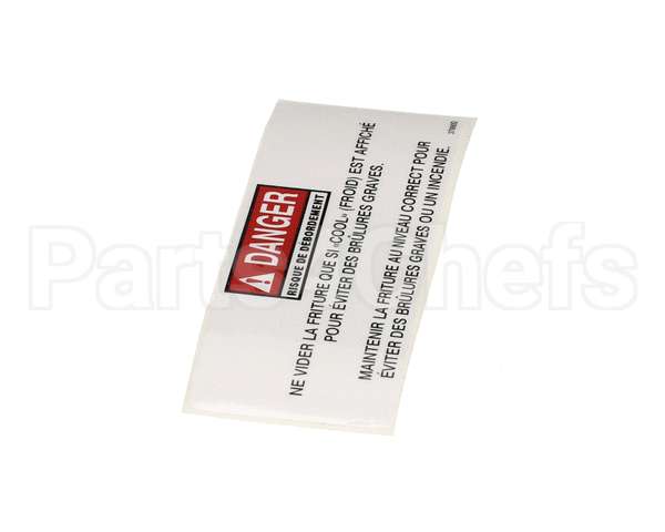 37990 Henny Penny Label - Danger Shortening, Fre