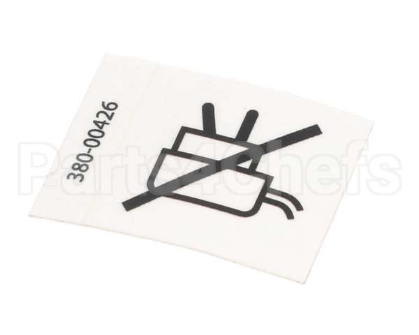 380-00426 Grindmaster Cecilware Label,Caution,Damaged Plug