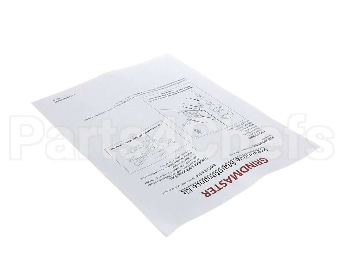 390-00097 Grindmaster Cecilware Instructions Pm Kit Gb