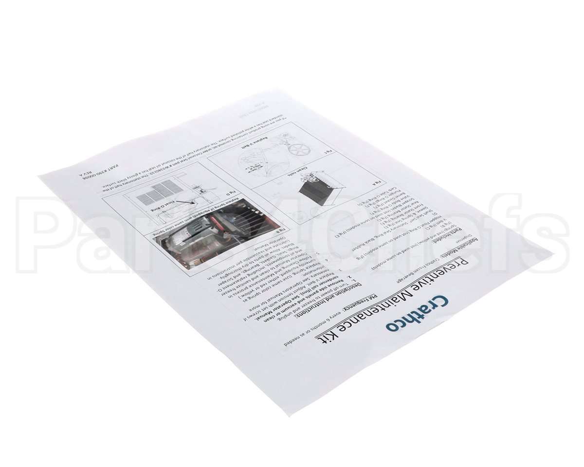 390-00098 Grindmaster Cecilware Instructions Pm Kit Cfb