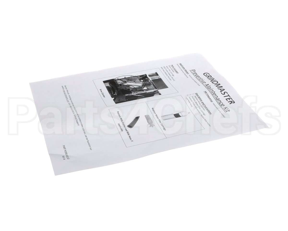 390-00110 Grindmaster Cecilware Instructions Pm Kit Korinto/Kobalto