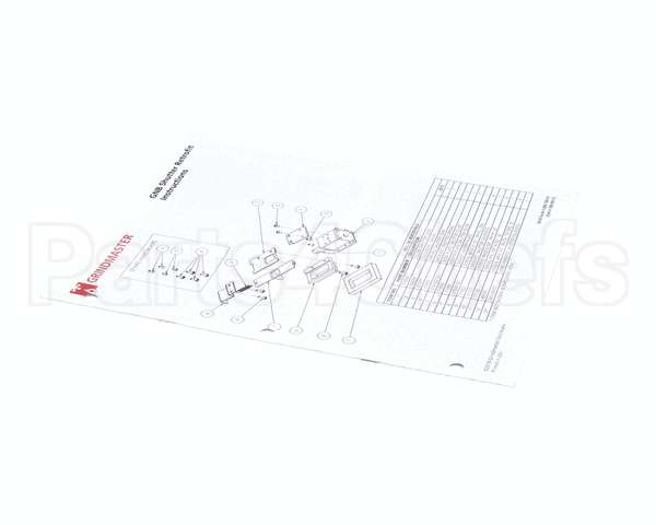390-00173 Grindmaster Cecilware Instructions Shutter Kit Gnb