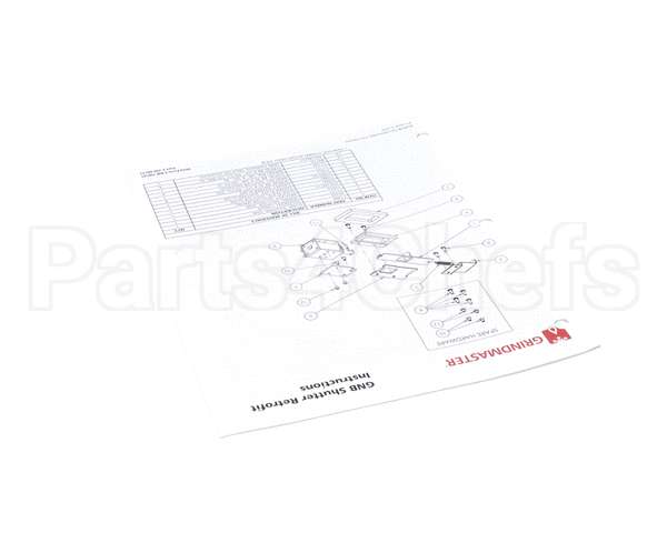 390-00173 Grindmaster Cecilware Instructions Shutter Kit Gnb