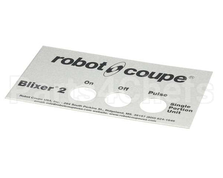 39874 Robot Coupe Front Plate Assembly
