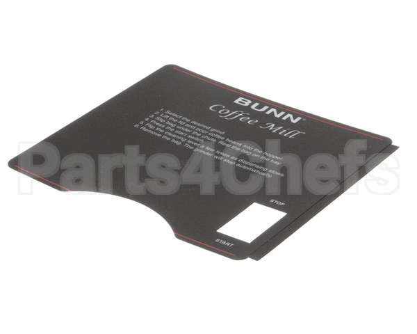 39957.0000 Bunn Decal, Grinder W/Switch(G2/G3