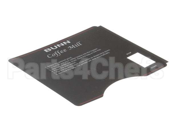 39957.0000 Bunn Decal, Grinder W/Switch(G2/G3